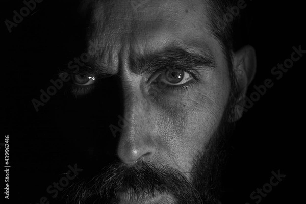 Obraz rostro en primer plano con una mirada directa