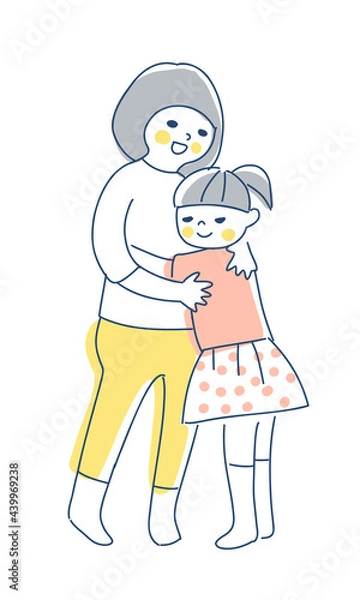 Fototapeta 抱き合っている2人の女の子