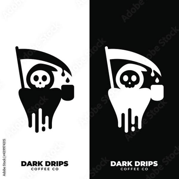 Obraz AWESOME DARK COFFEE LOGO TEMPLATE