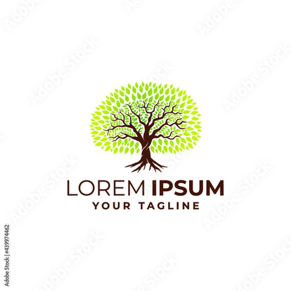 Obraz AWESOME COLOR TREE LOGO TEMPLATE
