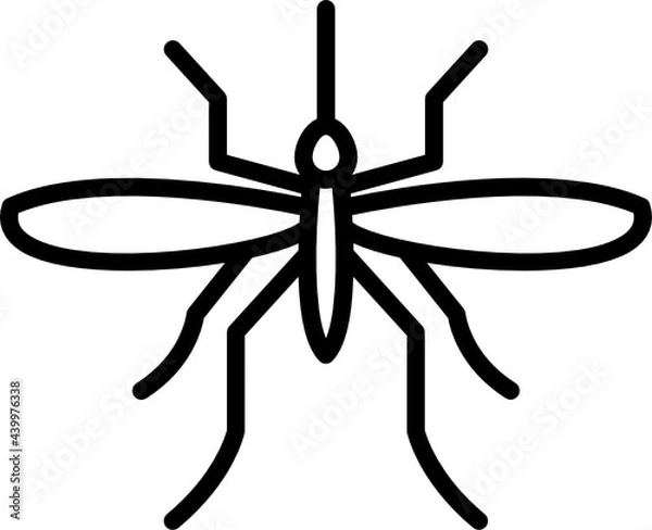 Obraz mosquito minimal line icon