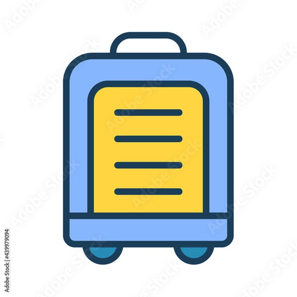 Obraz suitcase baggage single single isolated icon with filled line style