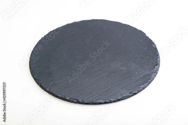 Fototapeta Black stone board isolated on white