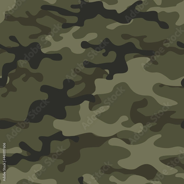 Fototapeta 
Camouflage seamless pattern from spots. Military texture. Abstract camo. Print on fabric and clothing. Vector