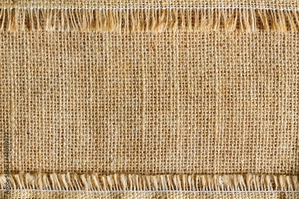 Obraz Texture gros plan toile de jute brun