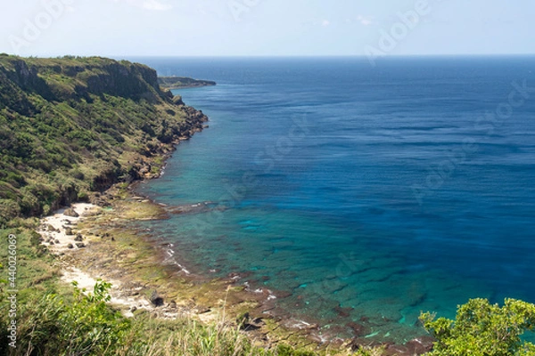 Obraz 鹿児島県　徳之島の小原海岸展望台からの眺望