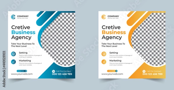 Obraz Modern Social square web banner for social media post template design, Facebook Post, Instagram Post template