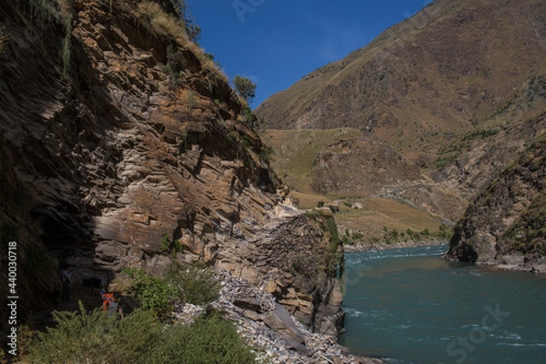 Obraz Karnali River in Nepal. Free flowing wind and scenic River in Nepal.