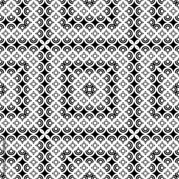Fototapeta Design seamless monochrome pattern
