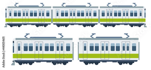 Fototapeta 普通電車のイラスト素材