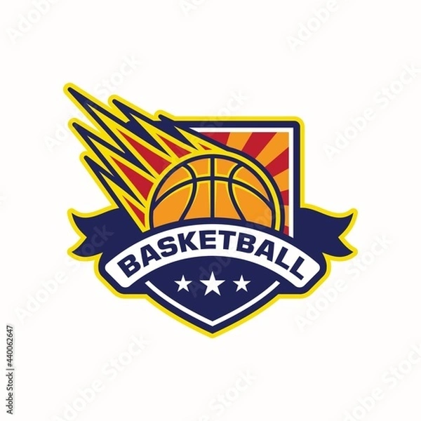 Obraz Basketball emblem logo design