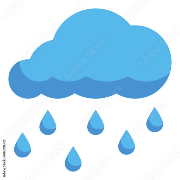 Obraz rain flat icon