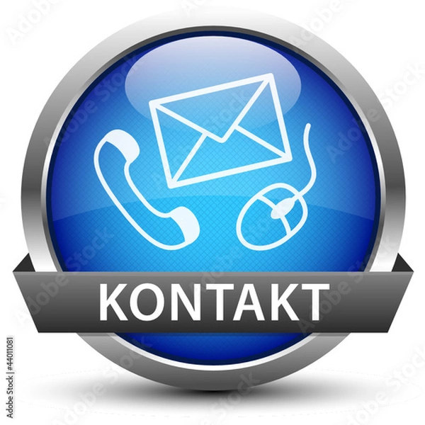 Fototapeta Kontakt Button Blau