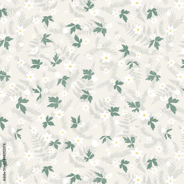 Fototapeta Magical Forest Flower Anemone Pattern