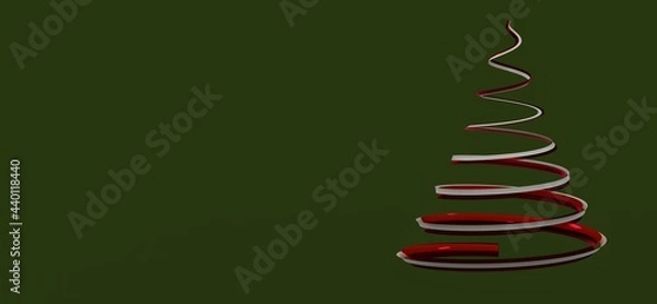 Fototapeta 3d merry christmas card modern 3d minimal tree