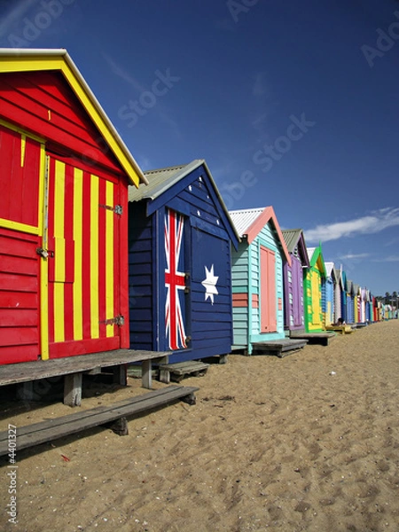 Obraz bathing boxes at brighton beach