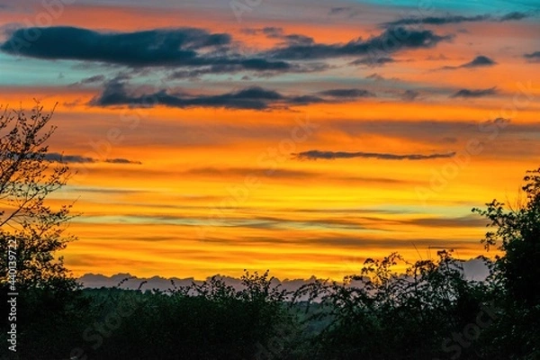 Fototapeta crépuscule tourmenté d'été
