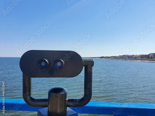 Obraz telescope overlooking the sea