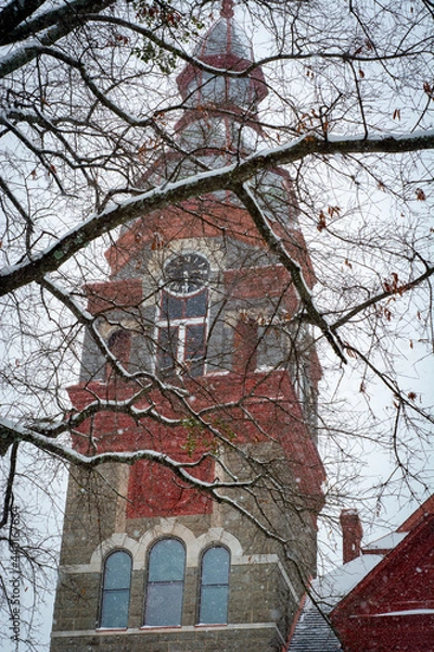 Obraz Clock tower in the snow