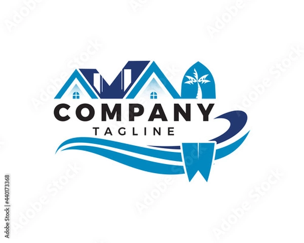 Fototapeta Surfer logo icon design vector template