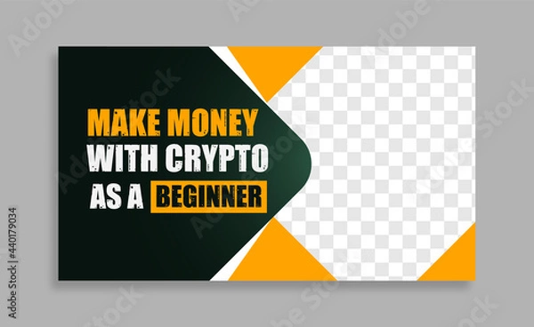 Obraz Online business youtube thumbnail design vector creative template