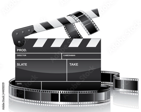 Obraz clapper and film