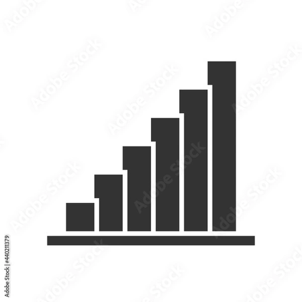 Fototapeta Business Graph solid icon