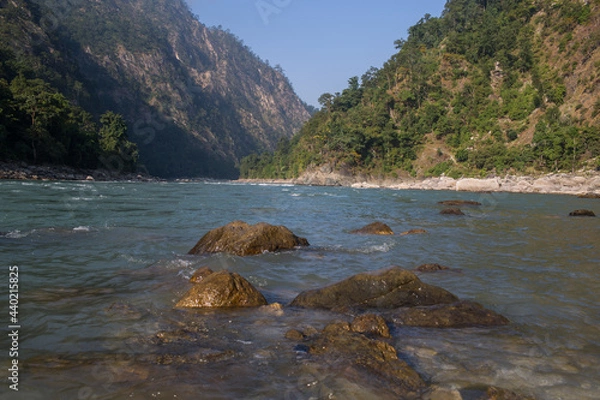 Fototapeta Karnali River in Nepal. The only wild and scenic and free flowing River.