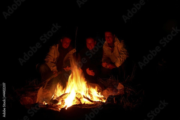 Obraz campfire with people