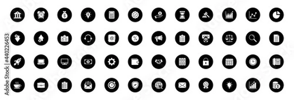 Fototapeta Business and Finance icon set for web