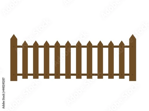 Fototapeta Vector illustration of a fence made of wood. Can be used to create your own designs.