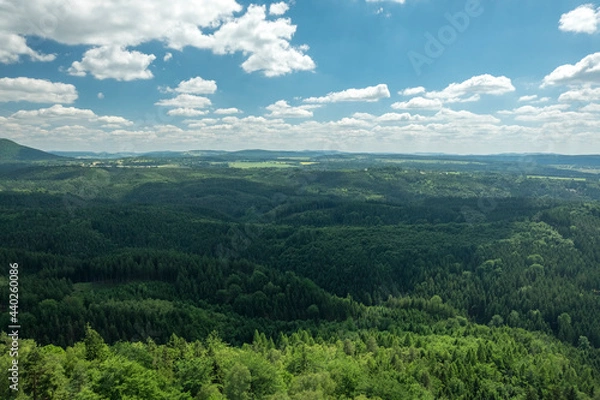 Fototapeta View of the surroundings from the Pravčická gate in Bohemian Switzerland.