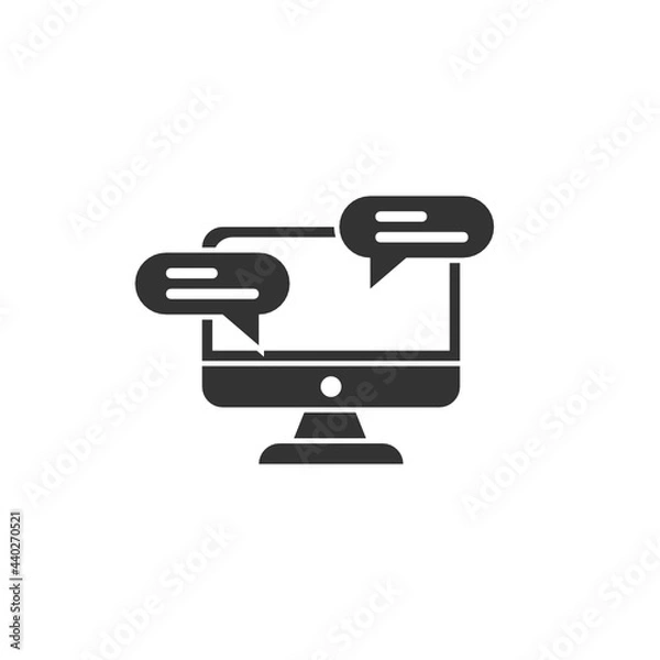 Obraz Chat solid icon.