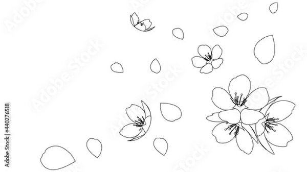 Fototapeta Sakura Frame froral spring natural