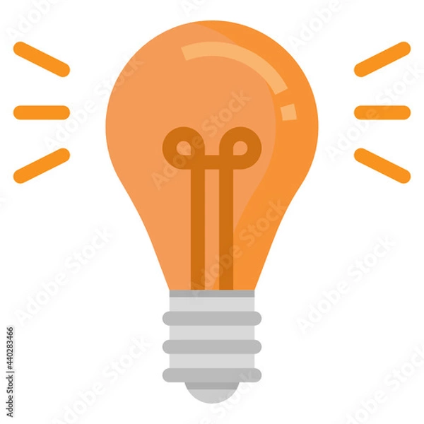 Fototapeta light flat icon