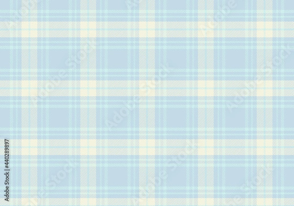 Obraz 【背景素材】タータンチェック柄030　英国風シームレスパターン（水色＆黄色＆青）