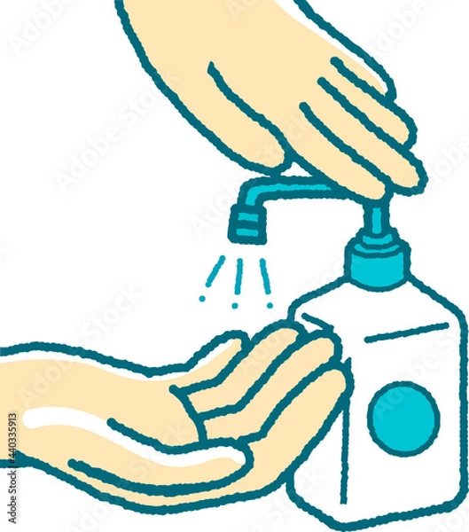 Obraz 手を消毒する