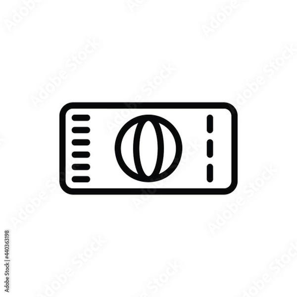 Obraz Ticket Line Icon Logo Illustration Vector Isolated. Travel and Tourism Icon-Set. Suitable for Web Design, Logo, App, and Upscale Your Business.