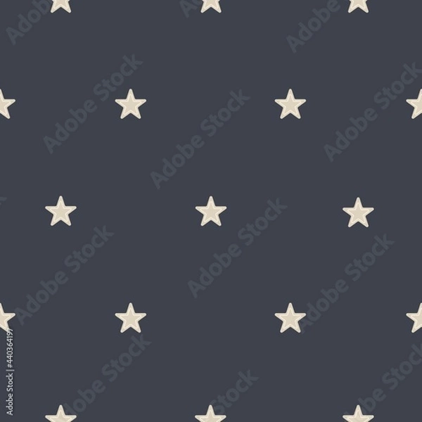 Obraz random stars illustration pattern on plain white background. Decorative wallpaper vector illustration