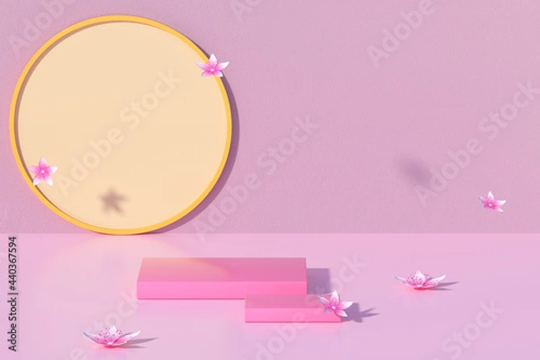 Obraz 3d rendering differen color simple stage