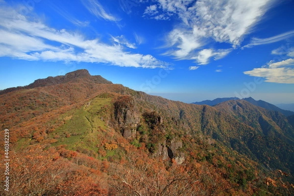 Fototapeta Mt.Sobo, autumn 秋の祖母山登山