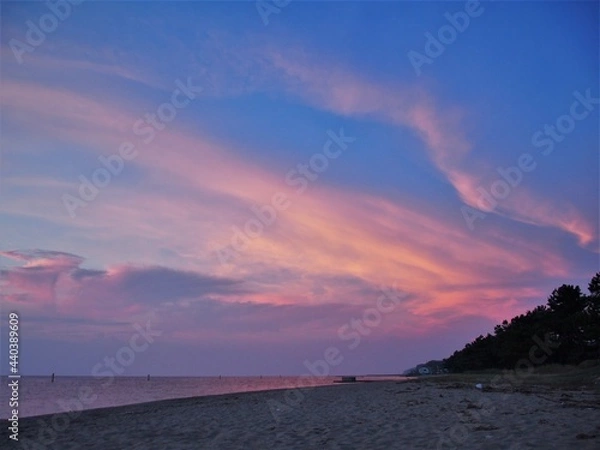 Obraz 慶野松原からの夕焼け