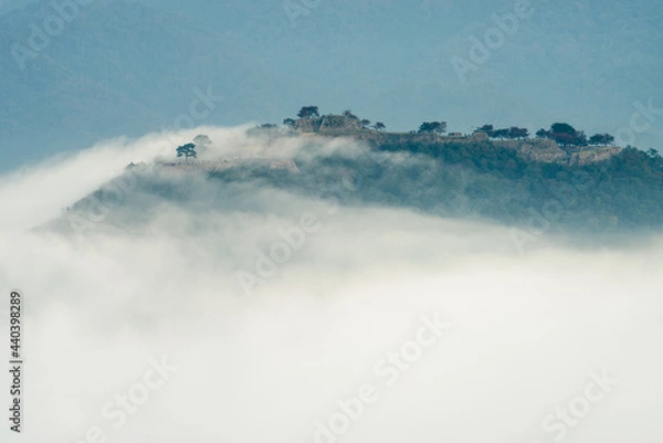 Obraz 雲海と竹田城跡