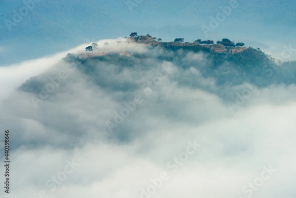 Obraz 雲海と竹田城跡