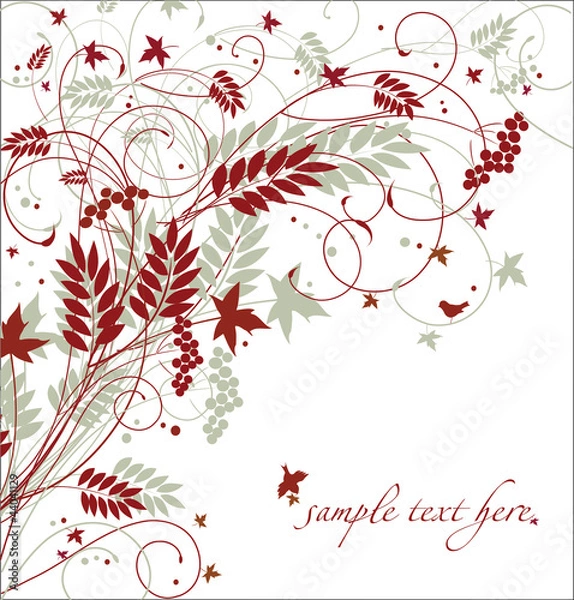 Obraz autumn floral background