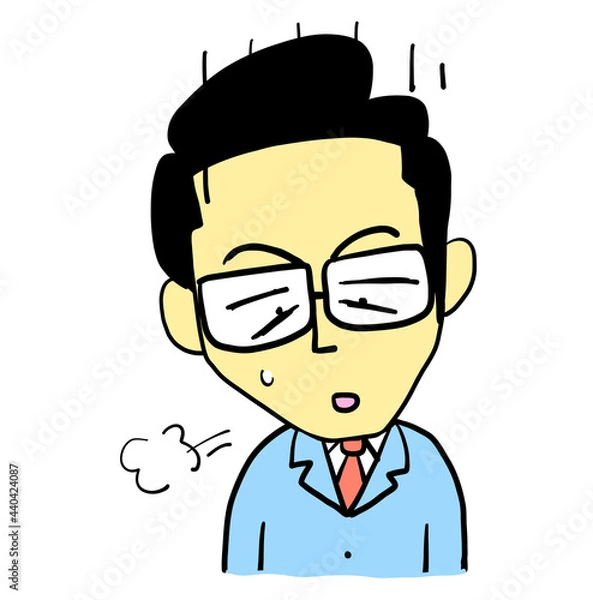 Fototapeta ため息つくビジネスマン