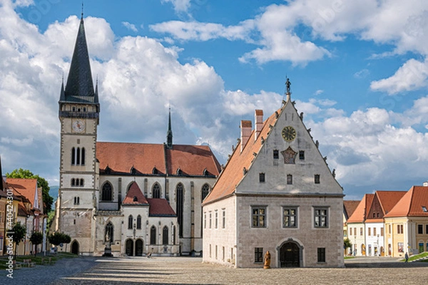 Fototapeta Basilica of Saint Giles and Old City Hall, Bardejov, Slovakia