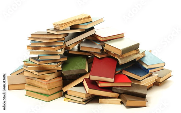 Obraz stare książki na białym tle