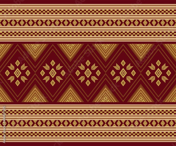 Fototapeta Ethnic pattern vector background. seamless pattern traditional, Design for background, wallpaper, Batik, fabric, carpet, clothing, wrapping, and textile.ethnic pattern Vector illustration.