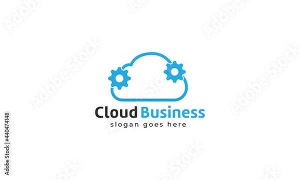 Fototapeta Cloud logo for company and business vector template.
